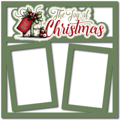 The Joy of Christmas - 2 Frames - Scrapbook Page Layered Overlay Kit