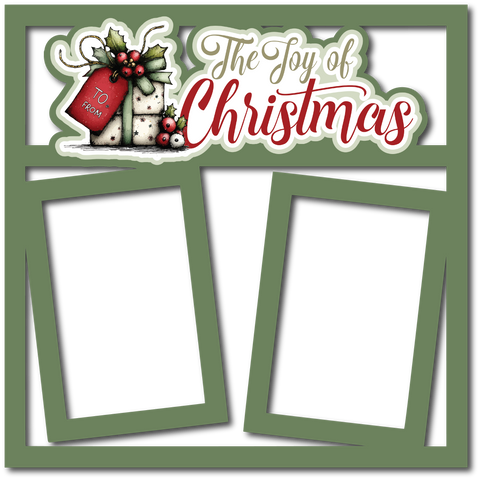The Joy of Christmas - 2 Frames - Scrapbook Page Layered Overlay Kit