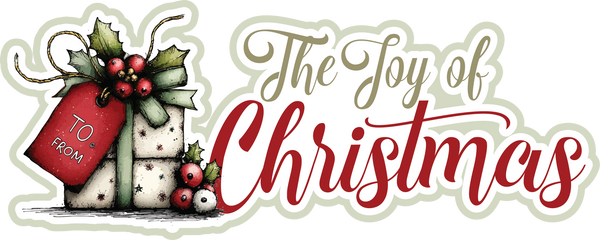 The Joy of Christmas - Scrapbook Page Title Sticker