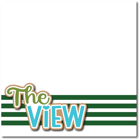 The View - Printed Premade Scrapbook Page 12x12 Layout