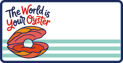 The World is Your Oyster - Scrapbook Page Title Die Cut