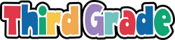Third Grade - Scrapbook Page Title Die Cut