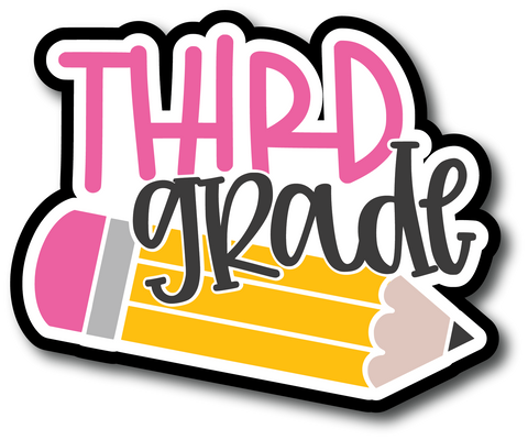 Third Grade - Scrapbook Page Title Sticker