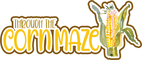 Though the Corn Maze - Scrapbook Page Title Sticker