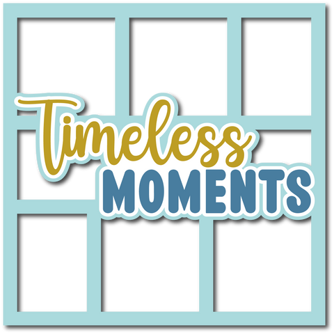 Timeless Memories - 6 Frames - Scrapbook Page Layered Overlay Kit
