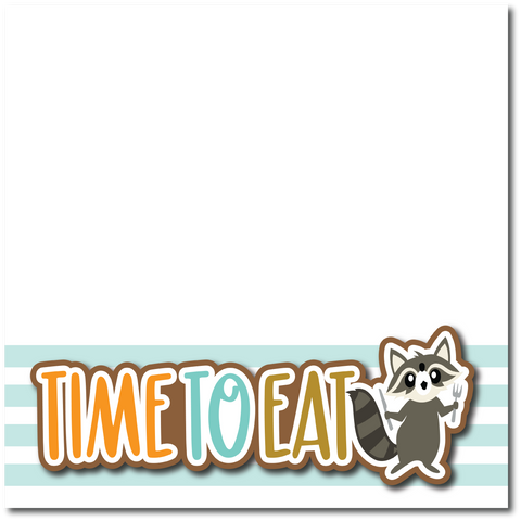 Time to Eat - Printed Premade Scrapbook Page 12x12 Layout