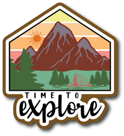 Time to Explore - Scrapbook Page Title Sticker