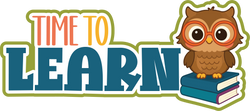 Time to Learn - Scrapbook Page Title Die Cut