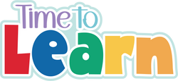 Time to Learn - Scrapbook Page Title Die Cut