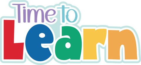Time to Learn - Scrapbook Page Title Die Cut