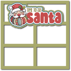 Time to See Santa - 4 Frames - Scrapbook Page Layered Overlay Kit