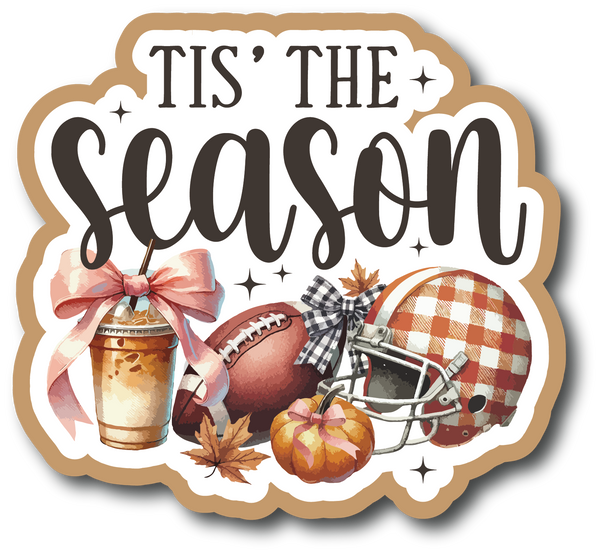 Tis the Season - Fall - Football - Scrapbook Page Title Sticker