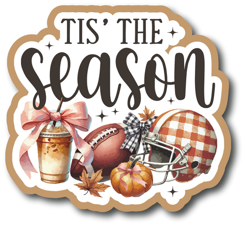 Tis the Season - Fall - Football - Scrapbook Page Title Sticker