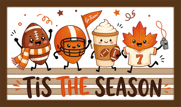 Tis the Season - Fall - Football - Scrapbook Page Title Sticker