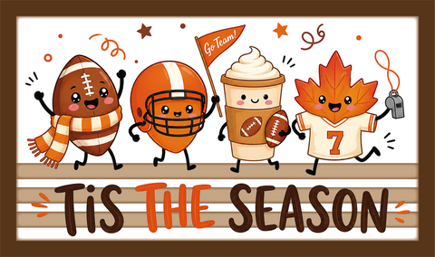 Tis the Season - Fall - Football - Scrapbook Page Title Sticker