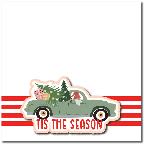 Tis the Season  - Printed Premade Scrapbook Page 12x12 Layout