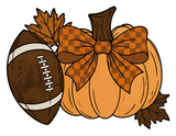 Tis the Season for Football & Pumpkins - 5 Square Frames - Scrapbook Page Layered Overlay Kit