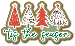 Tis the Season - Scrapbook Page Title Die Cut