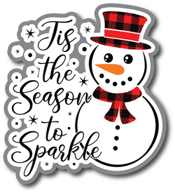 Tis the Season to Sparkle - Scrapbook Page Title Die Cut