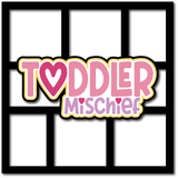 Toddler Mischief - Girl - 6 Frames - Scrapbook Page Layered Overlay Kit