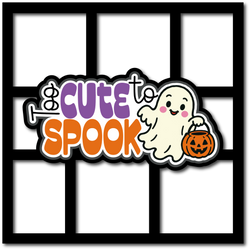 Too Cute to Spook - 6 Frames - Scrapbook Page Layered Overlay Kit