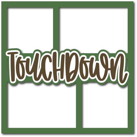 Touchdown - 4 Frames - Layered Overlay - Digital Cut File - SVG - INSTANT DOWNLOAD