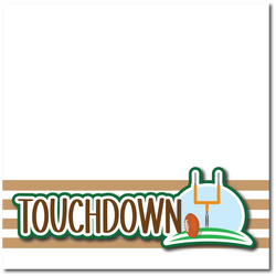 Touchdown - Printed Premade Scrapbook Page 12x12 Layout