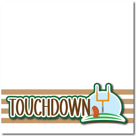 Touchdown - Printed Premade Scrapbook Page 12x12 Layout