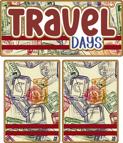 Travel Days - Scrapbook Page Photo Mat Set