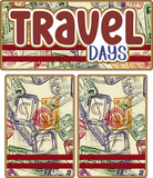 Travel Days - Scrapbook Page Photo Mat Set