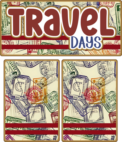 Travel Days - Scrapbook Page Photo Mat Set