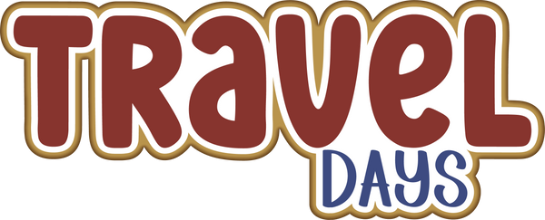 Travel Days - Scrapbook Page Title Sticker