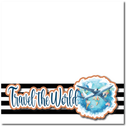 Travel the World - Printed Premade Scrapbook Page 12x12 Layout