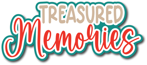 Treasured Memories - Scrapbook Page Title Sticker