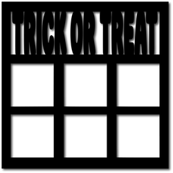Trick or Treat - 6 Square Frames - Scrapbook Overlay - Digital Cut File - SVG - INSTANT DOWNLOAD