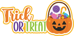 Trick or Treat - Scrapbook Page Title Die Cut