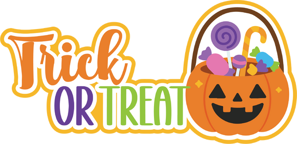 Trick or Treat - Scrapbook Page Title Die Cut