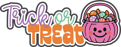 Trick or Treat - Scrapbook Page Title Die Cut