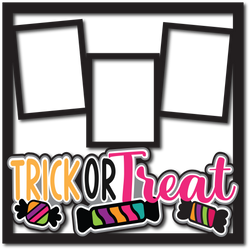 Trick or Treat - 3 Frames - Layered Overlay - Digital Cut File - SVG - INSTANT DOWNLOAD