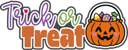 Trick or Treat - Scrapbook Page Title Die Cut