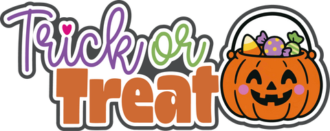 Trick or Treat - Scrapbook Page Title Die Cut