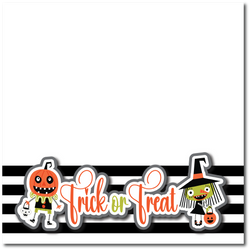 Trick or Treat - Printed Premade Scrapbook Page 12x12 Layout