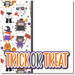 Trick or Treat - Printed Premade Scrapbook Page 12x12 Layout