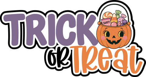 Trick or Treat - Scrapbook Page Title Sticker