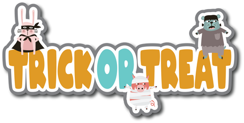 Trick or Treat - Scrapbook Page Title Sticker