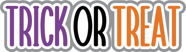 Trick or Treat - Scrapbook Page Title Sticker