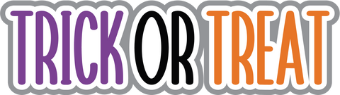 Trick or Treat - Scrapbook Page Title Sticker