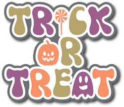 Trick or Treat - Scrapbook Page Title Die Cut