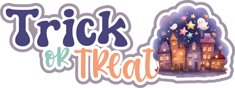 Trick or Treat - Scrapbook Page Title Die Cut
