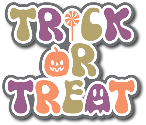 Trick or Treat - Scrapbook Page Title Die Cut